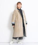 コットンベルベットキルティング　コート